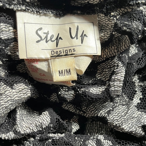 90s Black & Silver Lace Zip Up Y2K Holidays Elegant Blouse - Picture 2 of 7